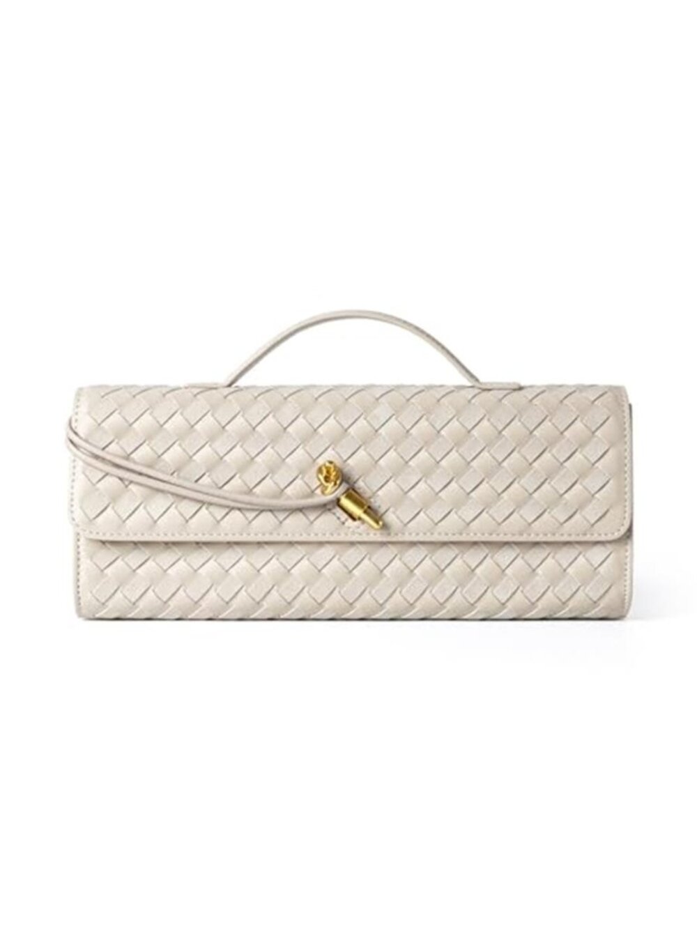 Joryin Woven Purse for Women Evening Clutch Woven Leather & Suede Handbags
